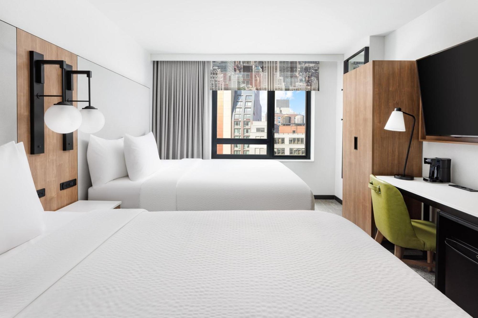 Queen Room with Two Queen Beds and City View