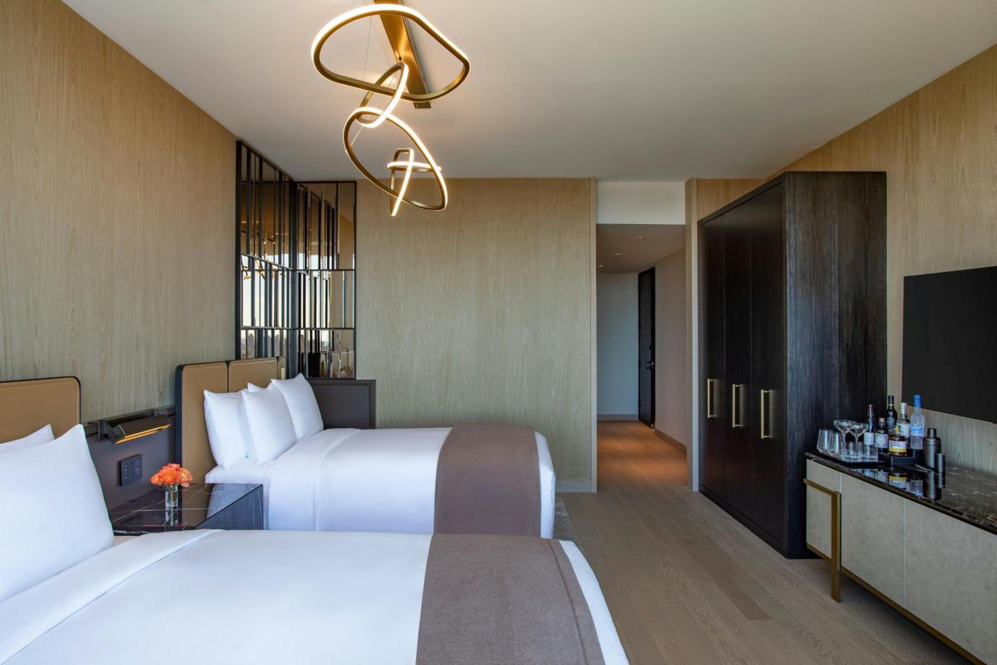 Skyline Double Room with Two Double Beds - Hearing Accessible/High Floor