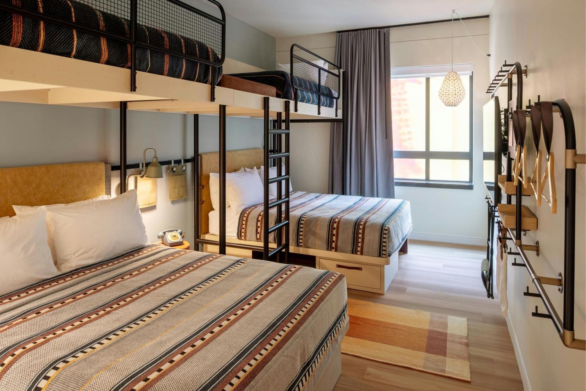 Queen Room with Two Queen Beds and One Set of Bunk Beds