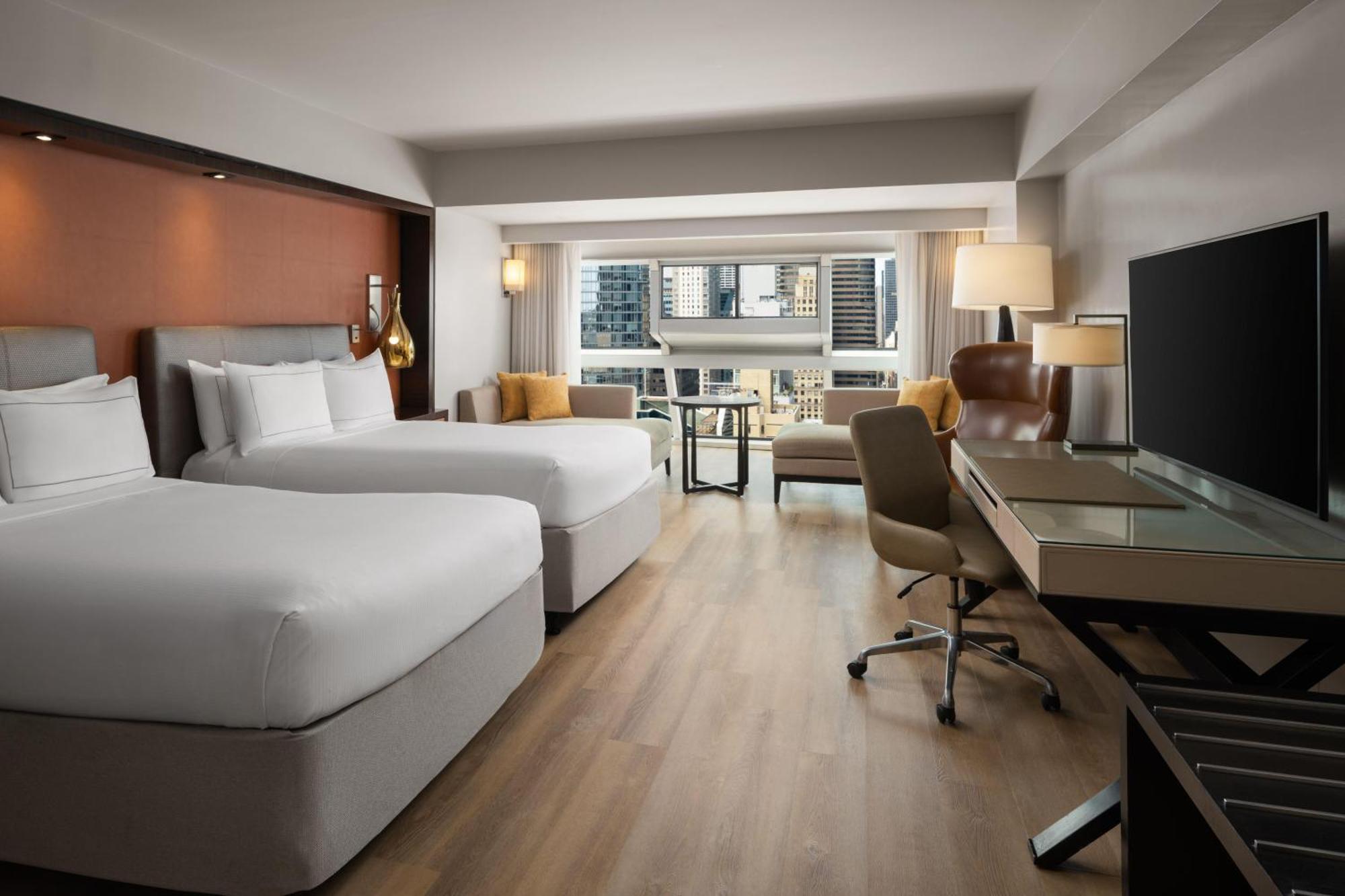 Deluxe Room Two Double Beds City View